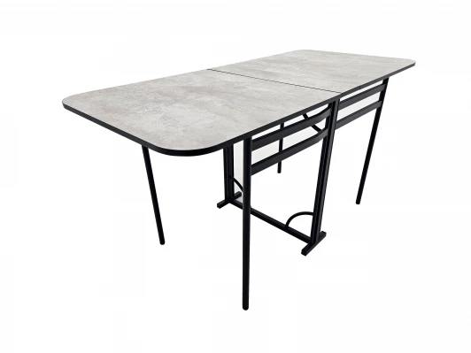 102319 Стол-книжка Цемент, Черный муар Мир стульев Мир стульев Искра 102319