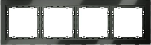 VLS110406 Рамка на 4 поста (титан, стекло) Voltum S70 VLS110406