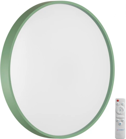 7743/DL Настенно-потолочный светильник светодиодный Sonex Mavic 7743/DL COLOR SN пластик/белый/зеленый LED 48Вт 3000-6000К D380 IP43 пульт ДУ (220V, круглые)