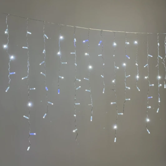 PIL180BLWCAP-10-2W Гирлянда Бахрома с колпачком 3,2 x 0,9 м белая с мерцанием белого диода 220В, 168 LED, Laitcom PIL180BLWCAP-10-2W