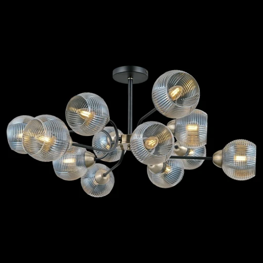 IL0398-12CSQ-79 BK AB Потолочная люстра на штанге ILLUMICO IL0398-12CSQ-79 BK AB