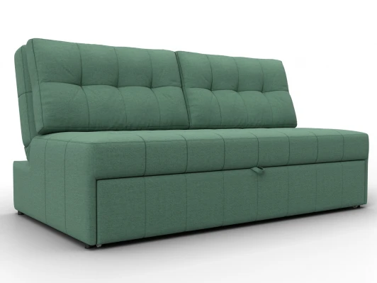 134916 Диван прямой Лига-107 (160) (ЛДСП,Брус,Фанера,Рогожка/Зеленый) Лига Диванов 134916