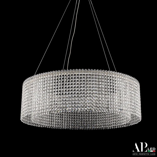SH02.73.A.Ni.4000 Подвесная люстра светодиодная APL LED Sicilia SH02.73.A.Ni.4000 (220V, хрусталь, на тросе)