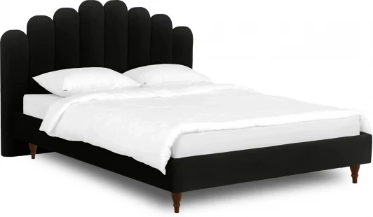 577153 Кровать Queen II Sharlotta L 1600 ОГОГО (арт.577153), (Ткань/Черный)