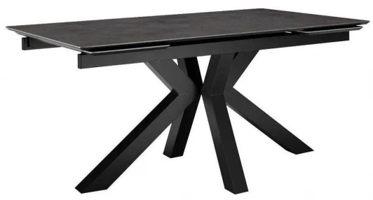 00-00074554 Стол DikLine SFE160 Керамика мрамор Бронза/подстолье черное/опоры черные (2 уп.) 00-00074554 00-00074554