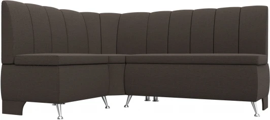 122501L Диван кухонный угловой Кантри левый угол (Коричневый/Рогожка) Лига Диванов арт.122501L