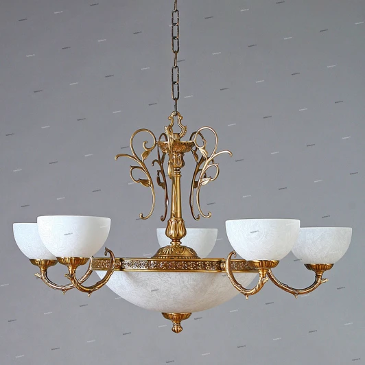 02140/5 AB Люстра подвесная Ambiente by Brizzi Seville, 10 ламп, бронза с белым