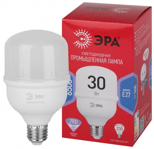 LED POWER T80-30W-6500-E27 R Лампочка светодиодная E27 30W ЭРА LED POWER T80-30W-6500-E27 R