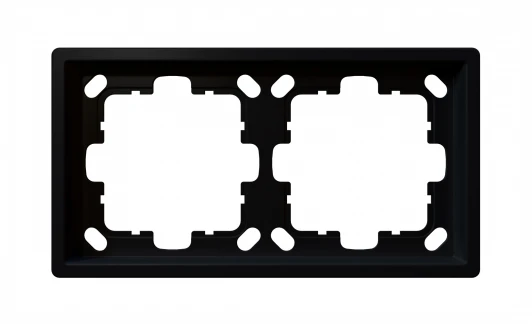 FD1002PBM Рамка на 2 поста (черный матовый) Jasmart FD FD1002PBM