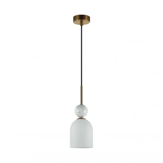 4359/1B Подвесной светильник Odeon Light Lolla 4359/1B бронзовый/белый/камень/металл IP20 E14 40W 220V