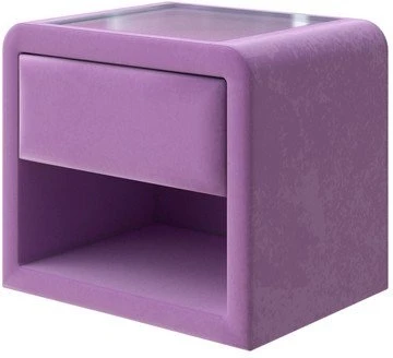 1934327 PROxSON Тумба Cube (Ткань: Велюр Shaggy Lilac) 52x41