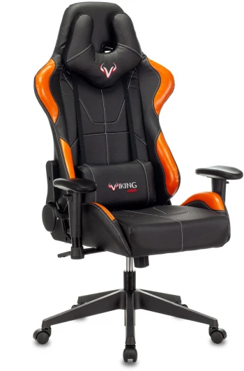 VIKING 5 AERO ORANGE Кресло игровое Zombie VIKING 5 AERO черный/оранжевый эко.кожа с подголов. крестовина пластик
