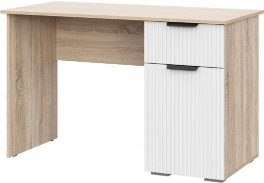 579692 Компьютерный стол Woodville Стокгольм СТП03-1200 120х57х75 дуб сонома / line софт пломбир