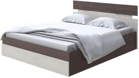 2015236 Без бренда Кровать Milton с подъемным механизмом (ЛДСП Ясень Шимо Темный/Дуб Шамони светлый) 90x200