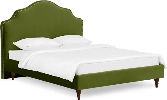 652453 Кровать Queen II Victoria L 1600 ОГОГО (арт.652453), (Ткань/Зеленый)