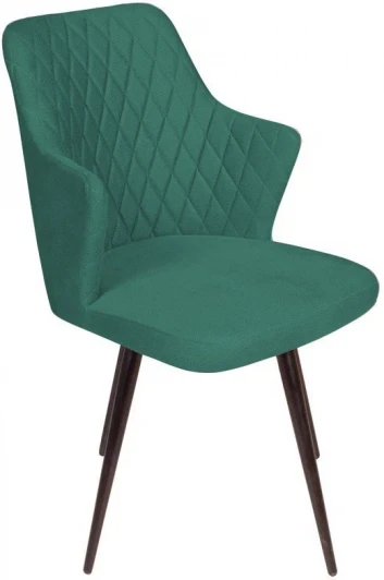 81726 Стул поворотный на 90 градусов Top Concept, функция возврата, антишум Hunt ромб, бархат зеленый 19 / черный конус