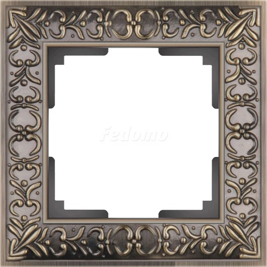WL07-Frame-01 Рамка на 1 пост Werkel Antik, бронза