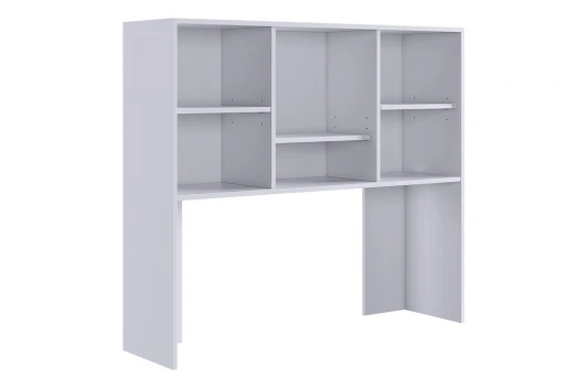 NKL02S1.2.1477 Лайт-2 Надстройка стола компьютерного 1200 Mebelson (ЛДСП/Белый) арт.NKL02S1.2.1477