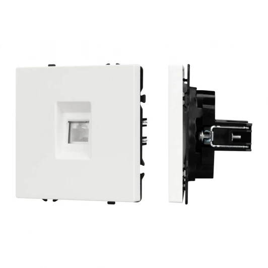 054304(1) Розетка ARL NOBE компьютерная софт-тач белый кварц SCT-MPC1-SFPL-WH (RJ-45, CAT6) (Arlight,) 054304(1)
