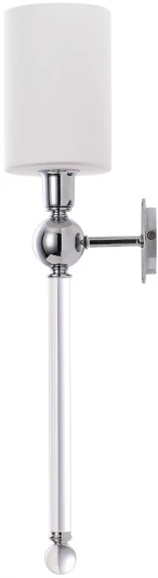 MIRABELLA AP1 CHROME/WHITE Бра Crystal Lux Mirabella AP1 CHROME/WHITE (220V, круглые)