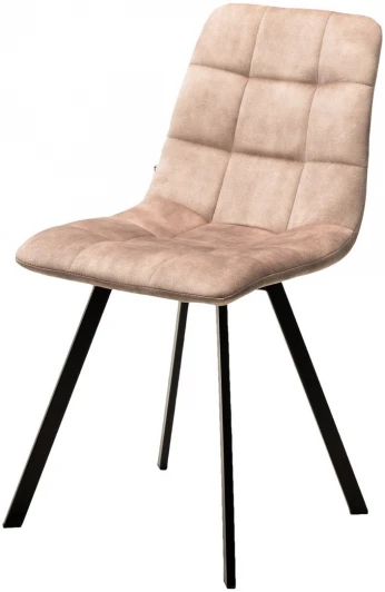 629M04867 Стул CHILLI SQUARE VT5001-2 античный бежевый, велюр без "пальчиковый"/ черный каркас M-City 629M04867