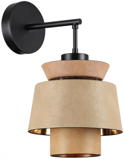 4992/1W Бра Odeon Light Kressa 4992/1W PENDANT черный/бежевый/терракотовый/золотой/металл/экокожа E14 1*40W