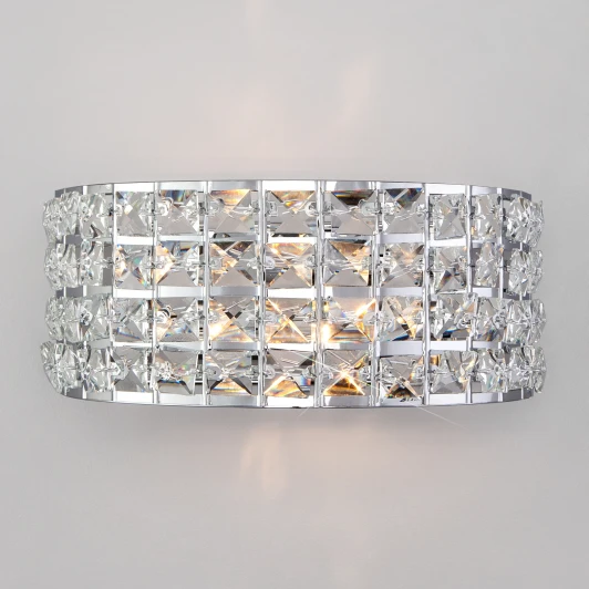 10115/2 хром Настенный светильник Eurosvet Kira 10115/2 хром/прозрачный хрусталь Strotskis