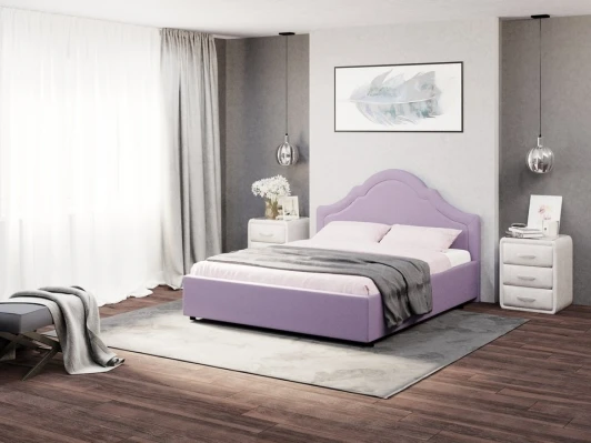 1904592 PROxSON Кровать Vintage (Ткань: Велюр Forest 741 Светло-фиолетовый) 80x190