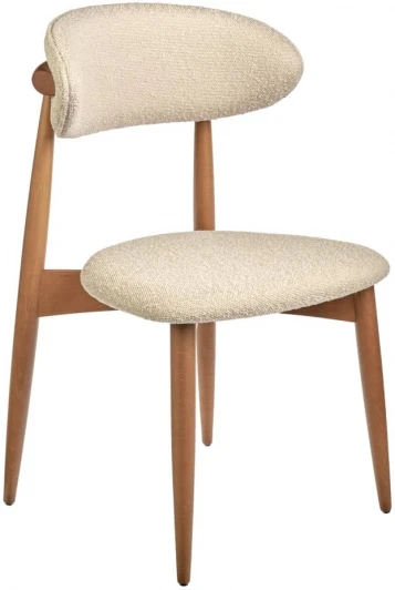 RF 0546 Стул Lucas латте букле с ножками цвета орех Bradex Home арт.RF 0546