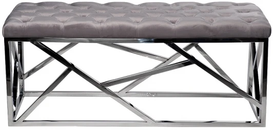 76AR-7160BAN-SER Банкетка Garda Decor 76AR-7160BAN-SER (Хром/Темно-серый)