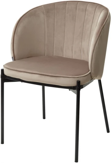 UDCHDC024BLV40 Стул DIANA BLUVEL-40 BEIGE, велюр / черный каркас