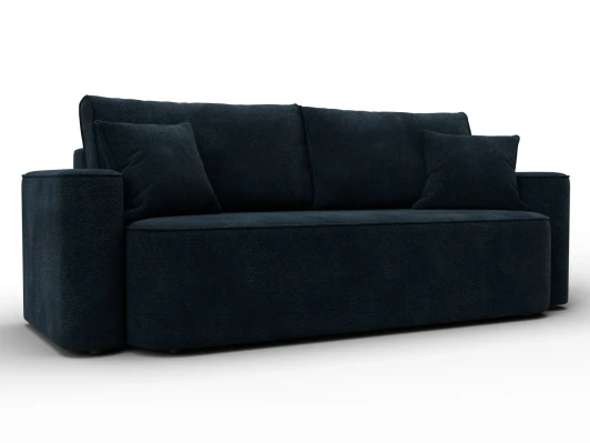 137081 Диван прямой Лига-118 НПБ (ДСП,ЛДСП,Брус,Фанера,Велюр/Графит) Лига Диванов 137081