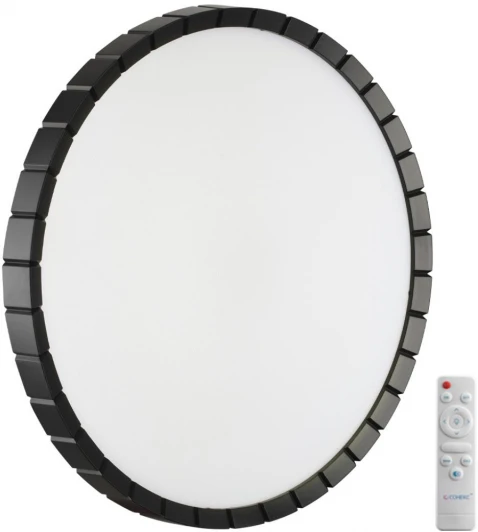 7649/EL Настенно-потолочный светильник Sonex Atabi Black 7649/EL PALE SN пластик/белый/черный LED 70Вт 3000-6000К D486 IP43 пульт ДУ (220V, круглые)