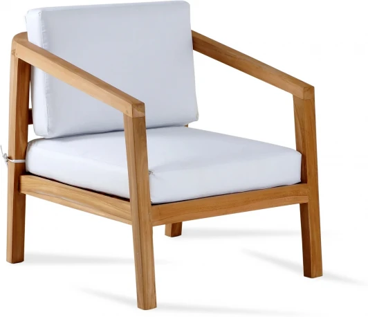 889250 Кресло с подушками Augusto (Массив тика,Ткань/Белый,Бежевый) ОГОГО Обстановочка! арт.889250