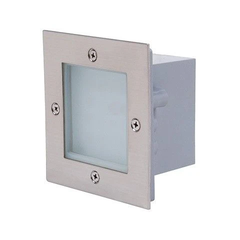 HL942L (079-012-0002) white Светильник уличный встраиваемый в стену светодиодный Horoz Mercan, 1 лампа, никель с белым