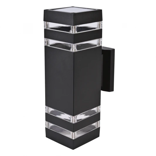 UUL-S24A 2x60W/E27 IP65 BLACK Настенный светильник уличный под лампы Е27 черный Uniel UUL-S24A 2x60W/E27 IP65 BLACK