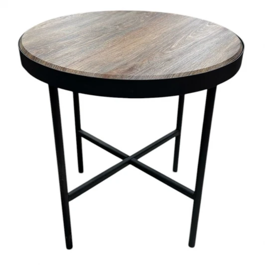 009489 Стол журнальный МеталлАрт М011 МАЛЫЙ коричневый дуб/черный Mebelik 009489