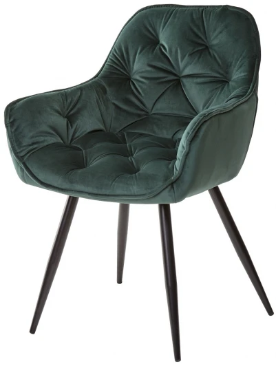 DC1471GREEN78BLK Стул M-City MALTA BLUVEL-78 GREEN, велюр