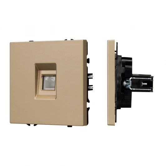 054306 Механизм компьютерной розетки SCT-NOBE-MPC1-SFPL-GD (RJ-45, CAT6) (Arlight) 054306