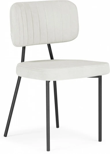 615185 Обеденный стул Вакао Woodville (Металл,Ткань/Бежевый,Черный) арт.615185