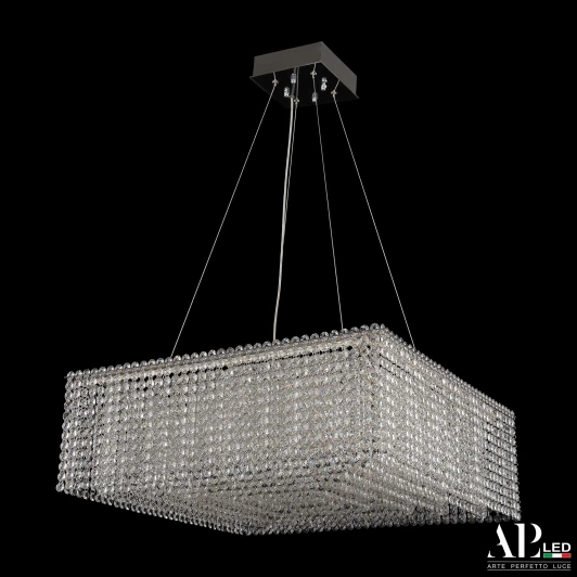 SH03.60.A.Ni.4000 Подвесная люстра светодиодная APL LED Sicilia SH03.60.A.Ni.4000 (220V, хрусталь, на тросе)