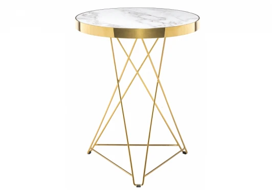 11769 Стол Woodville Milena white / gold 11769