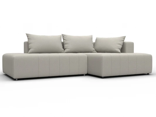 134809 Диван угловой Лига-103 НПБ угол правый (ДСП,Брус,Фанера,Рогожка/Бежевый) Лига Диванов 134809