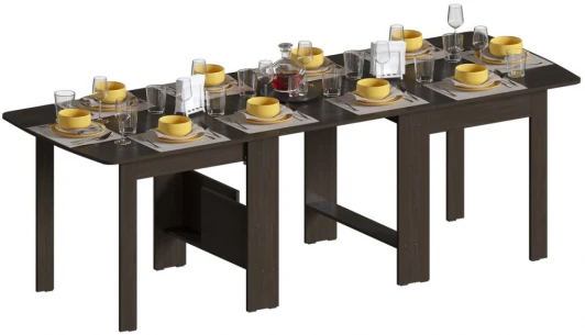 295286 Стол обеденный раздвижной Woodville СтК7 венге 295286