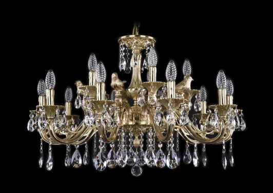 1703/12+4/320/A/G/Bird Подвесная люстра Bohemia 1703 1703/12+4/320/A/G/Bird