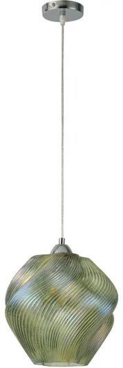 8289/1A Подвесной светильник Lumion Tide 8289/1A хром/зеленый, металл/стекло E27 1*60W 220V (на проводе)