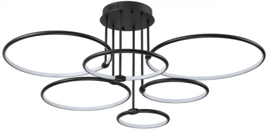 6506/99CL Люстра на штанге потолочная Lumion Ursula 6506/99CL LEDIO черный LED 156W 9899Лм 3000-6000K с пультом ДУ 220V (регулировка яркости)