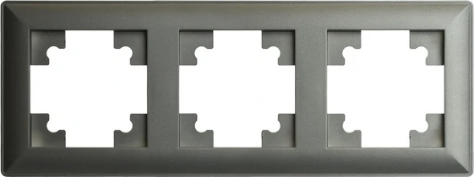 39809 Рамка на 3 поста (графит) Stekker Катрин 39809