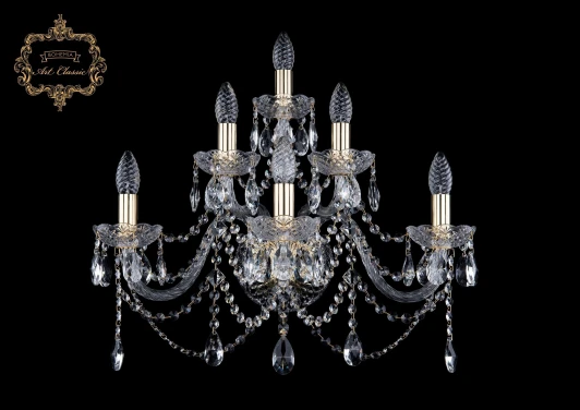 10.12.3+2+1.240.Gd.Sp Бра Art Classic 10.12 10.12.3+2+1.240.Gd.Sp (220V, хрусталь, подвески, подсвечник, свеча)