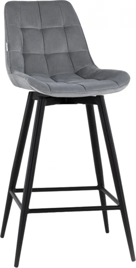 УТ000040032 Стул барный Флекс с поворотным механизмом велюр велютто серый Stool Group арт.УТ000040032